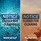 Signmission Closed For Cleaning, 5 in W x Rectangle, Vinyl Decal OS-2PACK-NS-D-35-L-10672 - alternate 5